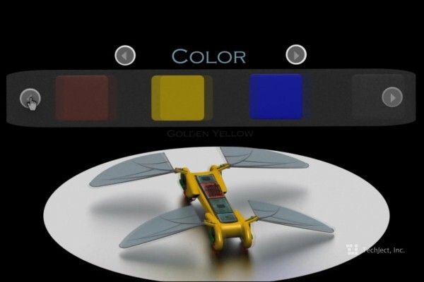 Dragonfly ist in verschiedenen Farben und Flügelformen erhältlich (TechJect)