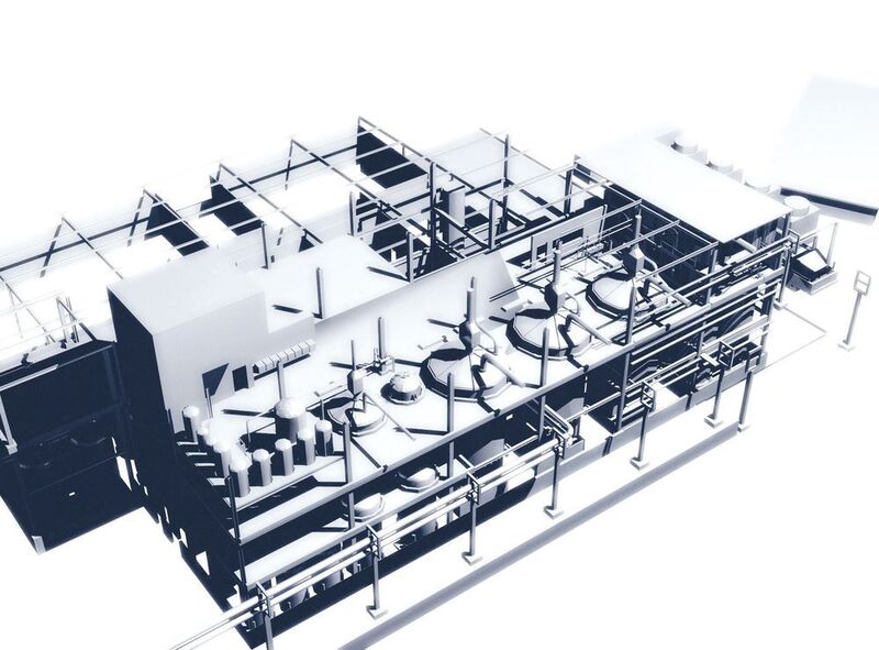 Holistic engineering from Glatt’s point of view: a three-dimensional CAD model of a fermentation plant in the Middle East. (Glatt Ingenieurtechnik)