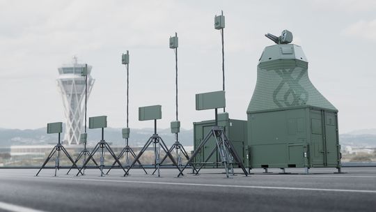 Airspace Security: How Rheinmetall Addresses the Hybrid Drone Threat—Skyspotter at a civilian airfield.(Source:  Rheinmetall AG)