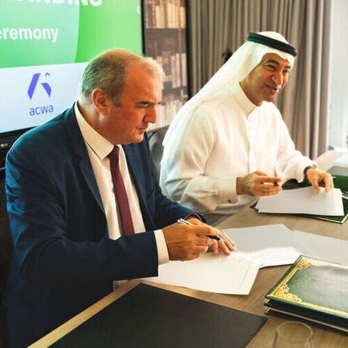 Acwa has signed a MOU with Veolia, committing the two leading companies to optimizing seawater desalination across the entire value chain. (Source:  Acwa)