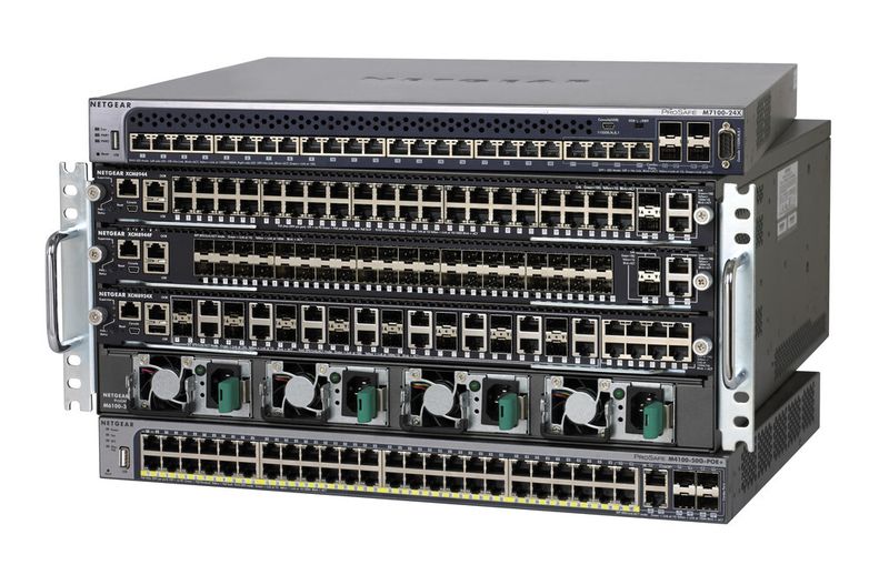 Die neue Prosafe M6100 Chassis-Switch-Serie positioniert sich als Alternative zu stapelbaren Switches. (Bild: Netgear)