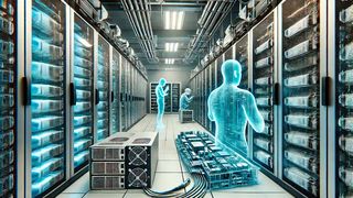 Nach Einschätzung des Lenovo-ISG-Experten Paul Höcherl, ist es Zeit für die Unternehmen, die Einkaufsstrategie für Datacenter-Euipment zu überdenken. Unter Umständen steht auch ein Wechsel zur Flüssigkühlung an?  
 
 (Bild: Dall-E / KI-generiert)