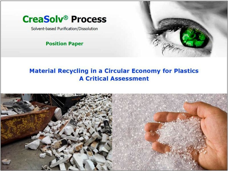 Position Paper: Material Recycling in a Circular Economy for Plastics – A critical assessment (Creacycle)