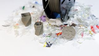 Aufbereitetes Material für die additive Fertigung: Die Post- Consumer-Abfälle werden zu Filament für den 3D-Drucker. (Bild: Fraunhofer IFAM)