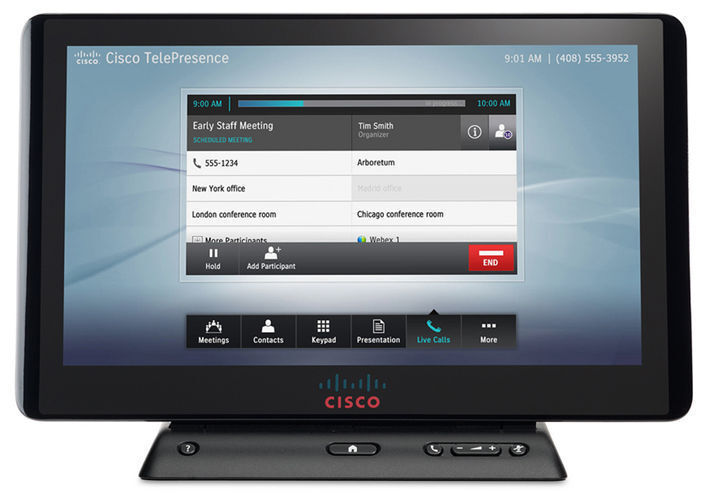 Cisco Telepresence Touch: 12-Zoll-Touch-Screen-Oberfläche mit „One button to push“-Technologie (Archiv: Vogel Business Media)