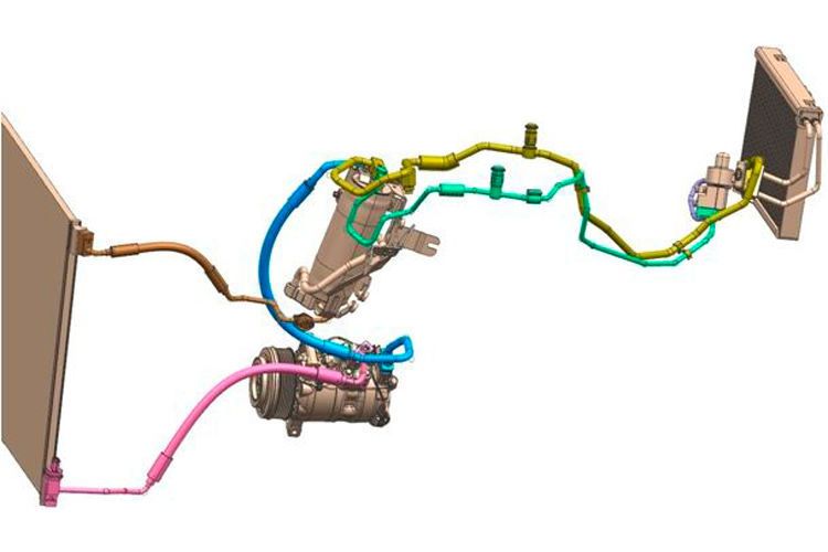 Preisträger in der Kategorie „OE Products“ war 2018 die Klimaanlage R-744 von Valeo, die CO2 als Kältemittel nutzt. (Bild: Valeo)