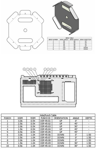 Abb. 8: Bleche, Bleche, Bleche:  Verbesserte Blechkonstruktion in Inventor 2008: Fertigungsdaten automatisch in der Zeichnung eingetragen. (Archiv: Vogel Business Media)