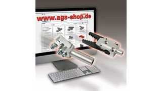 Einen neuen Greiferkonfigurator gibt es auf dem AGS-Kundenportal. Er hilft, die passenden Bauteile aus dem rund 1500 Positionen umfassenden Sortiment einfach und schnell auszuwählen. (Bild: AGS)