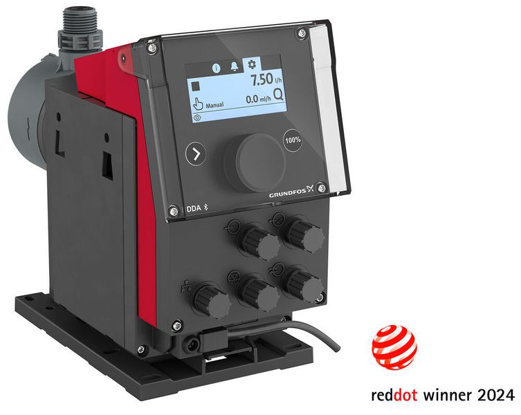 DDA 7.5-16 FCM-C: Membrandosierpumpe mit Schrittmotorantrieb für pulsationsarme und kontinuierliche Dosierung (Bild: Grundfos)