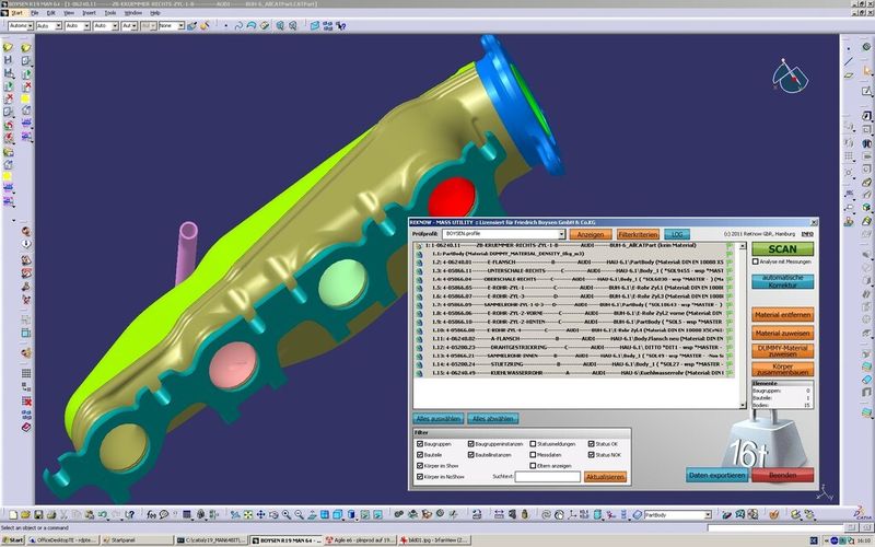 Mit ReKnow Mass Utility werden binnen weniger Minuten gegebene CATIA V5-Produktstrukturen bewertet und auf Wunsch korrigiert.  (Bild: ReKnow)