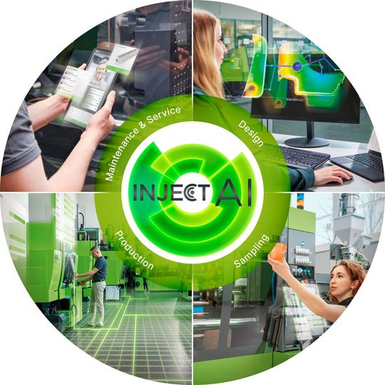 At Swiss Plastics Expo 2026 in Lucerne, Engel presents inject AI and the world’s first autonomous injection-moulding cell, demonstrating how intelligent digitalisation enhances precision, process stability and efficiency for Swiss plastics processors.(Source:  Engel)