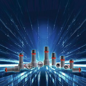 Bild 1: Kompromisse hinsichtlich Abbildungsleistung von Messobjektiven lassen sich vermeiden, setzt man blaues Licht mit einer Wellenlänge von 450 nm und entsprechend darauf optimierte Objektive ein, wie die Baureihen TO18 und TO30.(Bild:  Vision & Control)