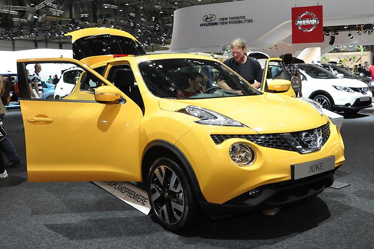 ... die neue Generation des Nissan Juke, dessen Kanten und Linien noch ein wenig markanter geworden sind sowie ... (Foto: Grimm)