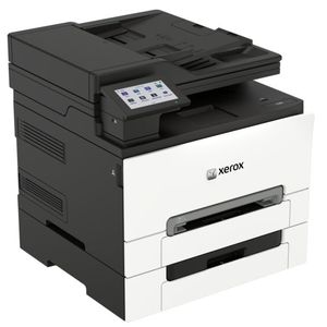  Alle Modelle, hier der C305ae mit einem zusätzlichen Papierfach, sind mit Gigabit-Ethernet und WLAN ausgestattet und sollen Security-Funktionen auf Enterprise-Niveau bieten. (Bild:  Xerox)