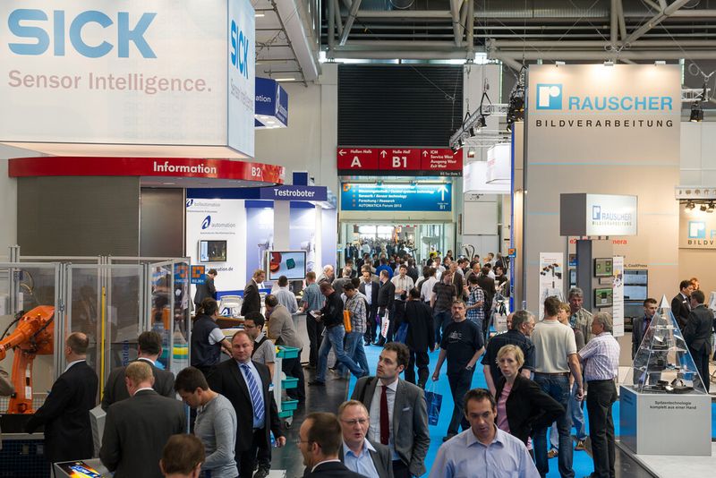 Rückblick: Impressionen von der Automatica 2012. (Bild: Messe München)