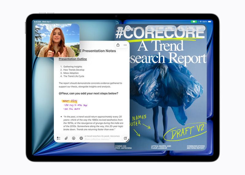 Das iPad Air ist mit dem neuen M4-Chip von Apple ausgestattet. (Bild: Apple)