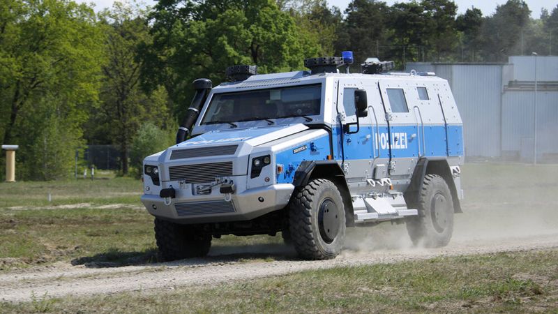 Der Polizeipanzer hat einen Wendekreis von 16,5 Metern. (Bild: Rheinmetall)