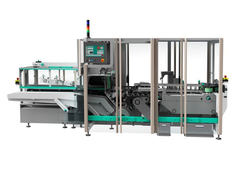 The MA 400 continuous motion cartoner is a completely updated machine with improved ergonomics, reliability and user-friendliness. (Marchesini Group)