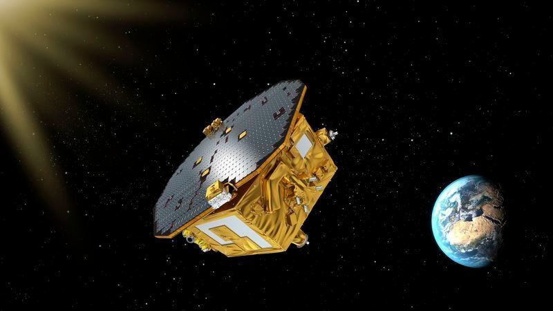 Gelungener Test: Der Satellit LISA Pathfinder demonstriert Schlüsseltechnologie eines Gravitationswellen-Observatoriums im Weltraum. (Bild: © ESA – C. Carreau)