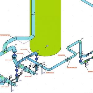 Abb. 2: Neukonzeption mit geänderter Rohrleitungsführung und Halterungskonzept 