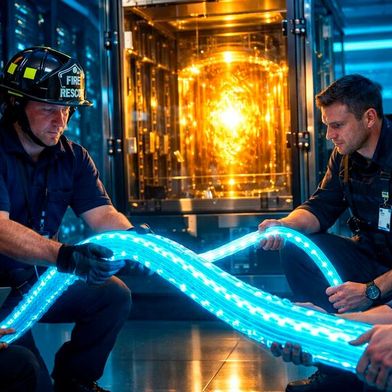 Ex-Feuerwehrleute sind als IT-Security-Experten gefragt, denn sie wissen, wie man die Kronjuwelen eines Unternehmens am besten schützt. (Bild: Dall-E / KI-generiert)