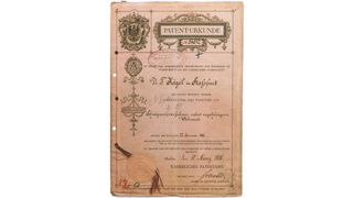 125 Jahre alt: Patenturkunde für das Schrägwalzverfahren. Bild: Vallourec & Mannesmann Tubes (Archiv: Vogel Business Media)