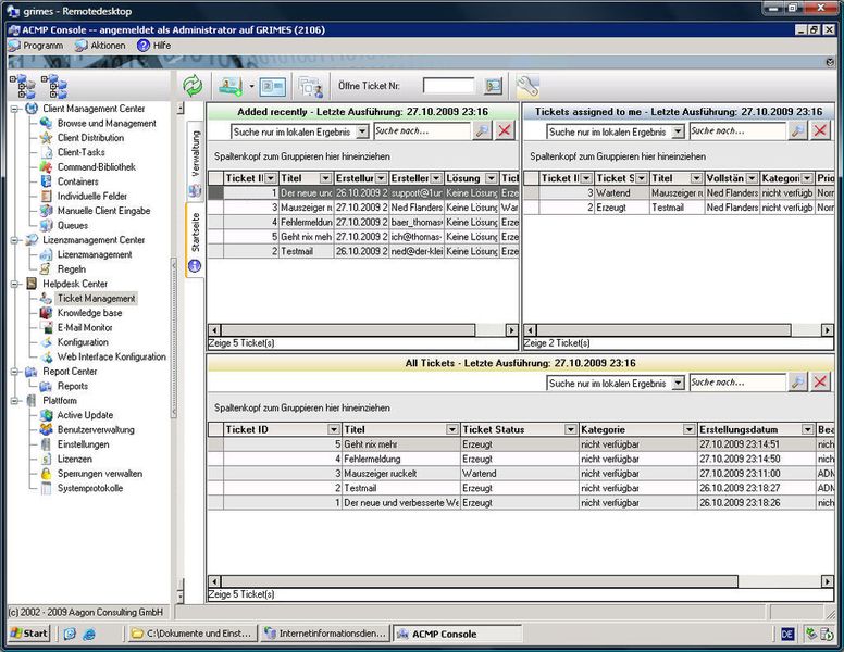 Abbildung 3: Der Begrüßungsschirm des ACMP Heldesk Center nach der Anpassung. (Archiv: Vogel Business Media)