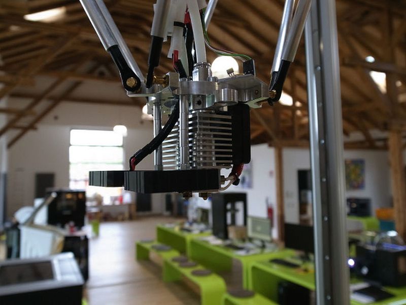 Der Druckkopf ist in der Standard-Ausführung mit einer 0,8 mm weiten Düse zum Auftragen des aufgeschmolzenen Werkstoffs ausgestattet. Verwendet werden können dazu verschiedene Materialien einschließlich PLA und ABS. (Bild: Picco’s 3D World)