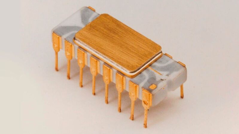 Happy Birthday, Mikroprozessor: Ein Intel 4004 aus dem Jahr 1971.