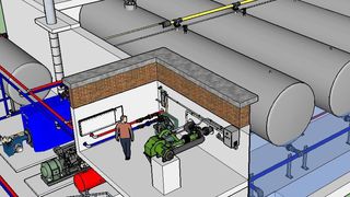 Eignet sich für Liegenschaften wie Gewerbebetriebe oder Wohnanlagen: Druckluft-Wasser-Speicher-Kraftwerk (USL Umwelttechnologien)