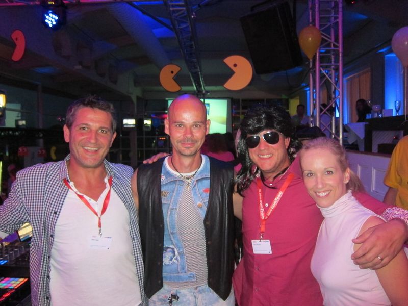 (v. l.) Dieter Rahe, apc, Sven Glatter, comTeam, Stefan Knerrich, apc und Diana-Maria Brose, ViewSonic. (Vogel IT-Medien)