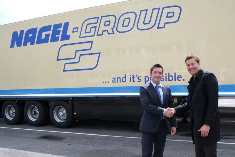 Thomas Menzel, Leiter Zentraleinkauf bei der Nagel-Group, und Marcel Wendt,Fachbereichsleiter Logistik bei Prego Services. (Bild: Nagel Group)