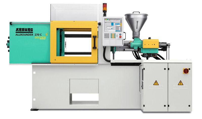 Bild 2: Auf der 400-kN-Maschine dauert das Anspritzen der Felgen an die Reifen 2,6 s. (Bild: Arburg)