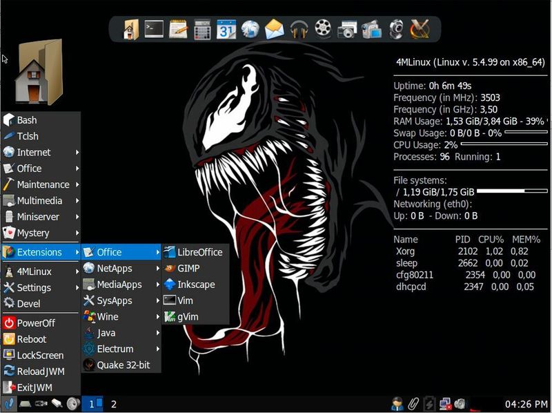 LibreOffice in 4MLinux nutzen. (Joos/4MLinux (Screenshot))