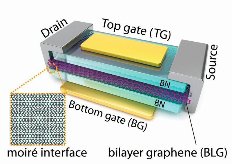 Eine schematische Darstellung der verschiedenen Schichten der neuen Transistortechnologie. (Bild: Mark C. Hersam/Northwestern University)