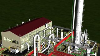 A graphic representation of the planned nitric acid plant (Picture: Thyssen Krupp Industrial Solutions)