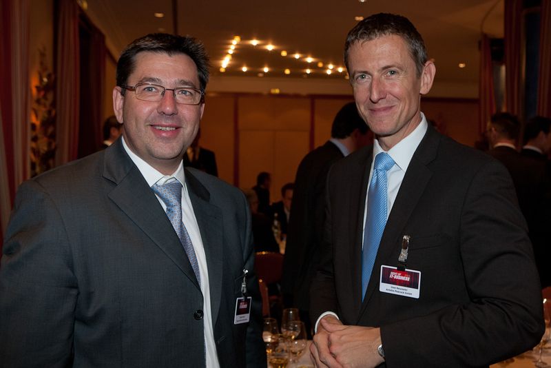 Robert Beck (Ingram Micro) mit Uwe Neumeier (Actebis Peacock) (Archiv: Vogel Business Media)