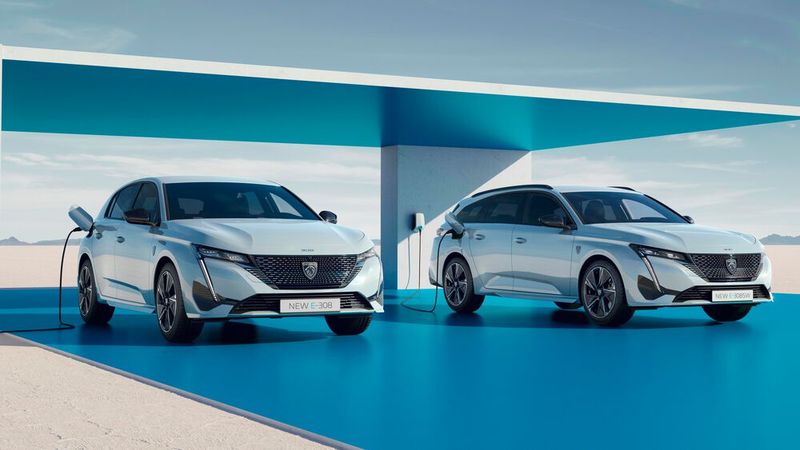 Dem E-208 folgen Mitte des Jahres 2023 der E-308 und der E-308 SW. (Bild: Peugeot)