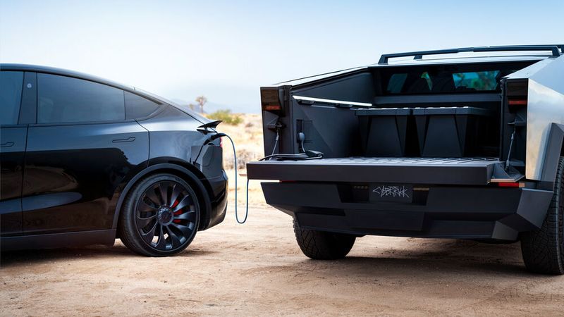 Das Auto ist für Outdoor-Fans konzipiert. (Bild: Tesla)