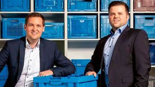 Generationenwechsel in Kevelaer: Mit Dominik Lemken (l.) und Thomas Heilen treten zum 1. Januar 2022 zwei neue Geschäftsführer bei Walther Faltsysteme an. (Walther Faltsysteme)