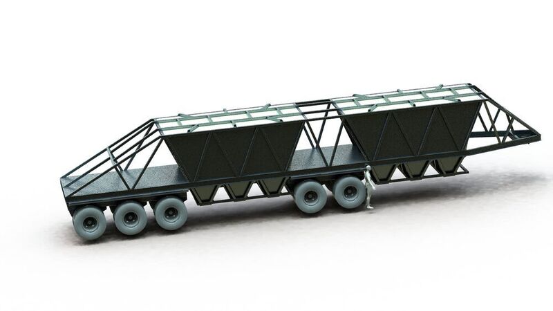 The concept of a mega trailer developed by Alcoa Innovation for the Canadian company Arianne Phosphate Inc. (Alcoa Innovation)