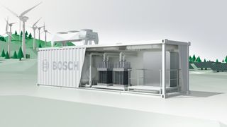 Für die Nutzung des Energieträgers Wasserstoff ist Bosch gleich auf mehreren Pfaden unterwegs. Das Einsatzgebiet von stationären Brennstoffzellen (Bild) auf Basis der Festoxid-Technologie ist etwa die dezentrale Energieversorgung mit Strom und Wärme. Aber auch in Sachen Direktverbrennung von Wasserstoff in Motoren ist Bosch mit dabei.  (Bild: Bosch)