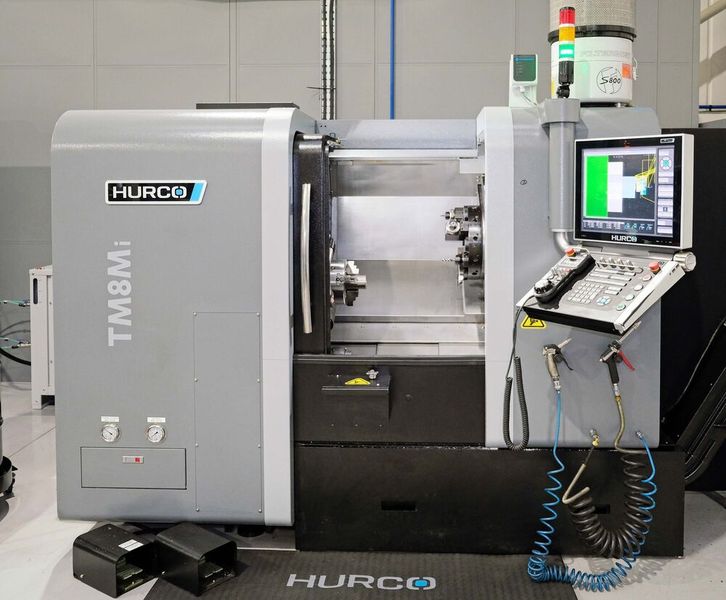 One of the Hurco lathes with driven tooling on show over the two days. (Source: Hurco)