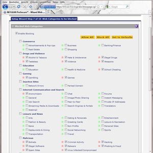 Die Konfiguration des Content-Filters der UTM25.