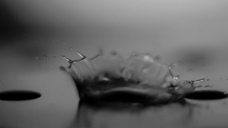 A drop of water impacting a dry surface: Virtual Frame Technique (VFT)  can generate thousands of images of phenomena like these as they occur step by step. (Jamani Caillet)