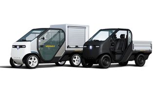 Den Minimax Cubo bietet Tazzari in drei Karosserievarianten an. Hier die Versionen Van und Pick-up. (Bild: Tazzari)