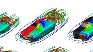 Die neue Software zeigt innerhalb von Sekundenbruchteilen die Stromlinien und den Druck an den Oberflächen von interaktiv deformierbaren Objekten. (Nobuyuki Umetani)