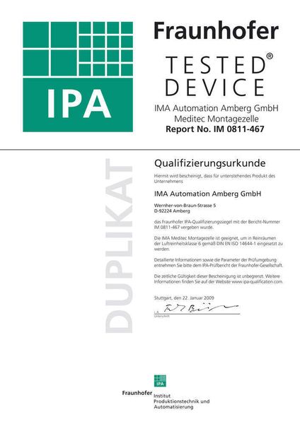 Zeugnis: Das IPA Zertifikat. (Archiv: Vogel Business Media)