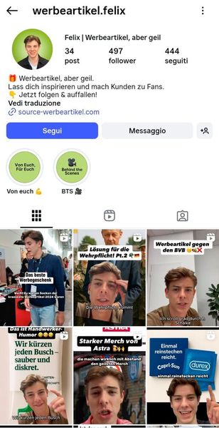 Felix ist Vertriebsmitarbeiter und Corporate Social Influencer. In seinen Videos klärt er authentisch über seine Arbeit auf. (Bild: SOURCE Werbeartikel)