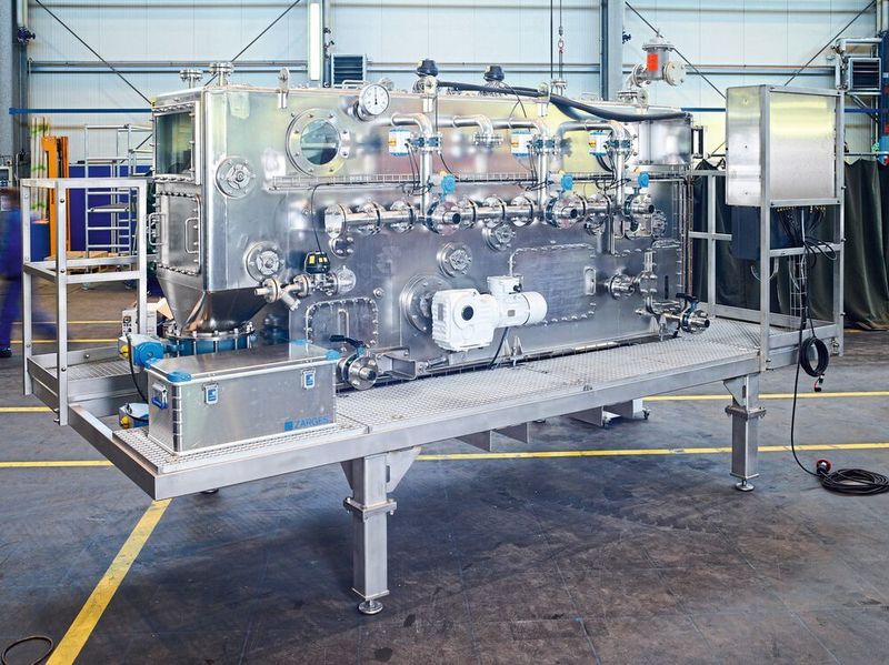 Taktbandfilter vom Typ BF 025-20 als Pilotfilter (Schmid und Keck / BHS-Sonthofen)